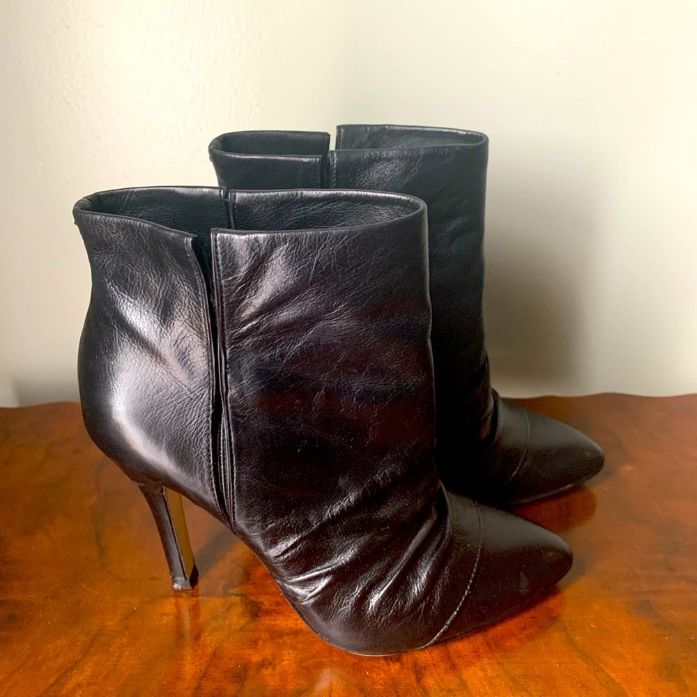 Boutique Black Leather Booties